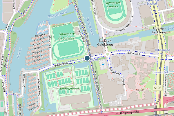 Politie-melding op IJsbaanpad, Amsterdam op 22 juli, kaart-overzicht