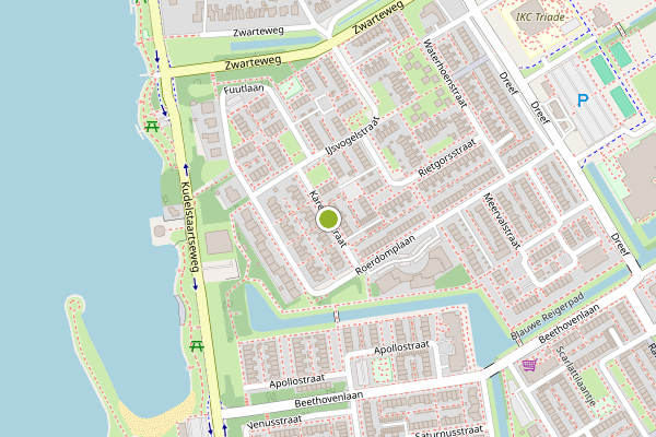 Ambulance-melding op Karekietstraat, Aalsmeer op 12 mei, kaart-overzicht