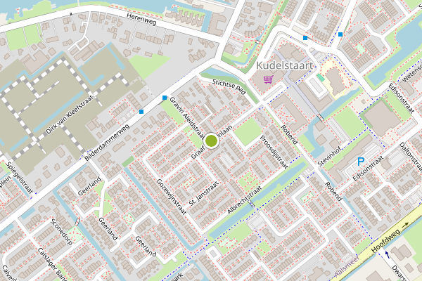 Ambulance-melding op Graaf Willemlaan, Kudelstaart op 11 mei, kaart-overzicht