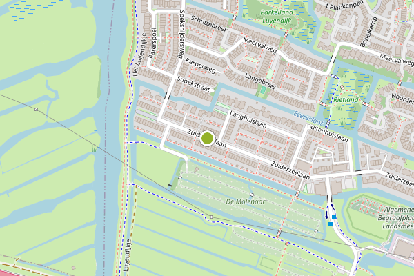 Ambulance-melding op Zuiderzeelaan, Landsmeer op 12 mei, kaart-overzicht