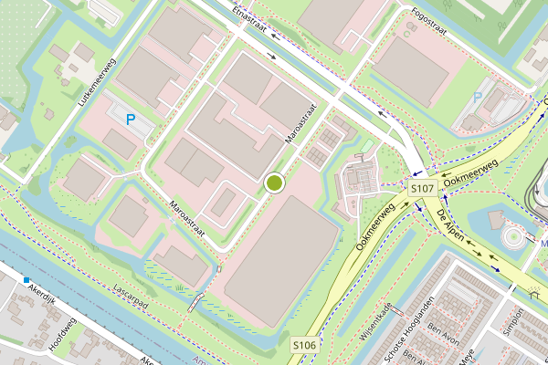 Ambulance-melding op Maroastraat, Amsterdam op 22 juli, kaart-overzicht