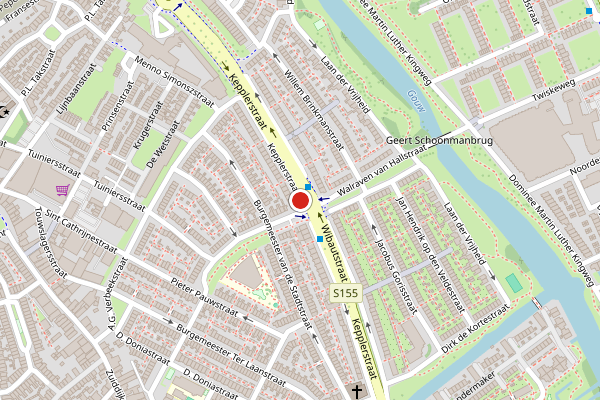 Brandweer-melding op Kepplerstraat, Zaandam op 22 juli, kaart-overzicht