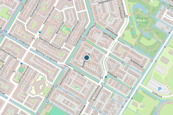 Politie-melding op Bunderstraat, Purmerend op 22 juli, kaart-overzicht