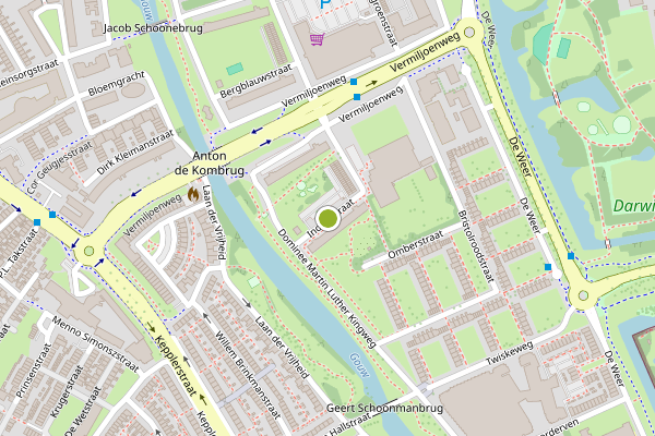 Ambulance-melding op Indigostraat, Zaandam op 22 juli, kaart-overzicht