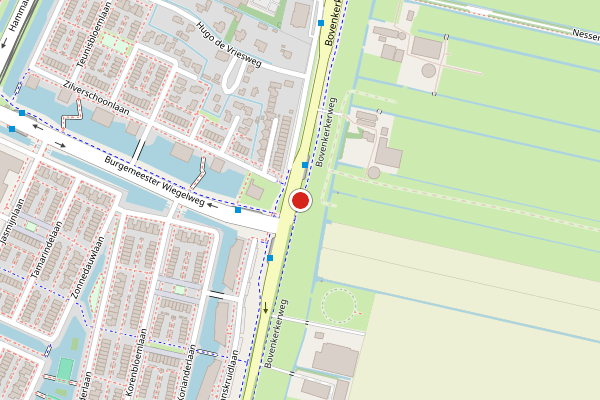 Brandweer-melding op Bovenkerkerweg, Amstelveen op 22 juli, kaart-overzicht