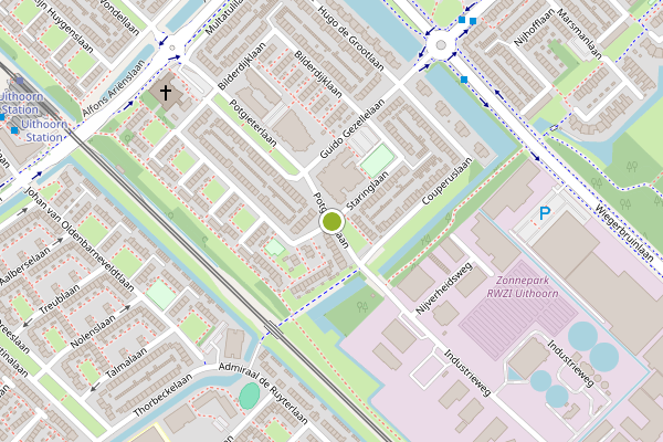 Ambulance-melding op Potgieterlaan, Uithoorn op 12 mei, kaart-overzicht
