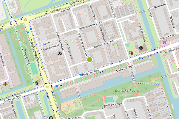 Ambulance-melding op Viveportenstraat, Amsterdam op 22 juli, kaart-overzicht