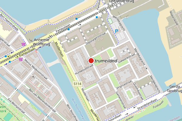 Brandweer-melding op Srefidensiplein, Amsterdam op 22 juli, kaart-overzicht