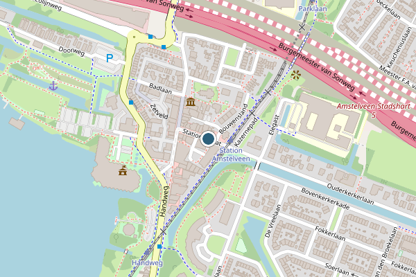 Politie-melding op Stationsstraat, Amstelveen op 22 juli, kaart-overzicht