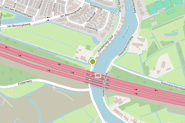 Ambulance-melding op Rondehoep Oost, Ouderkerk aan de Amstel op 22 juli, kaart-overzicht