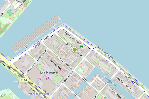 Ambulance-melding op Jean Desmetstraat, Amsterdam op 22 juli, kaart-overzicht