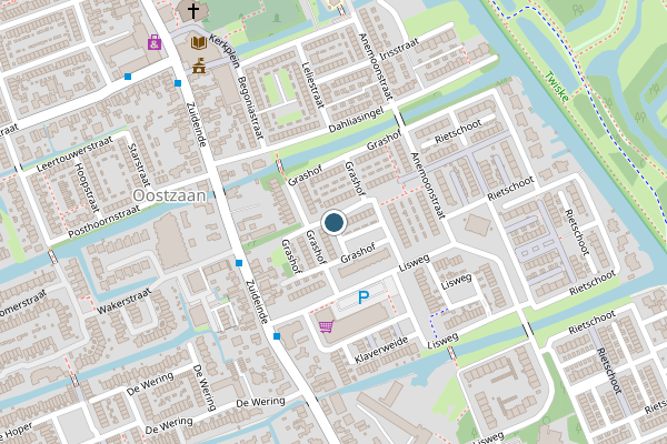 Politie-melding op Grashof, Oostzaan op 22 juli, kaart-overzicht