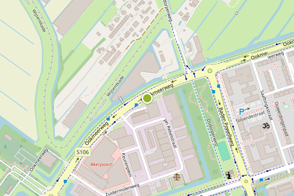Ambulance-melding op Ookmeerweg, Amsterdam op 22 juli, kaart-overzicht
