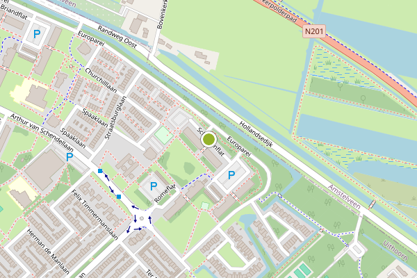 Ambulance-melding op Schumanflat, Uithoorn op 22 juli, kaart-overzicht