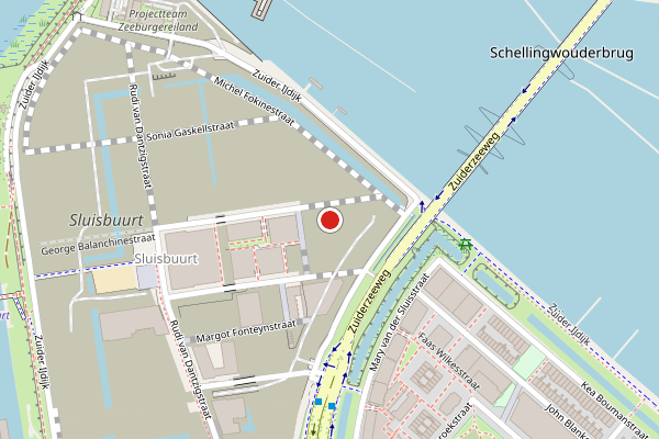 Brandweer-melding op Merce Cunninghamplantsoen, Amsterdam op 23 juli, kaart-overzicht