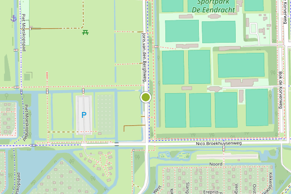 Ambulance-melding op Joris van den Berghweg, Amsterdam op 23 juli, kaart-overzicht
