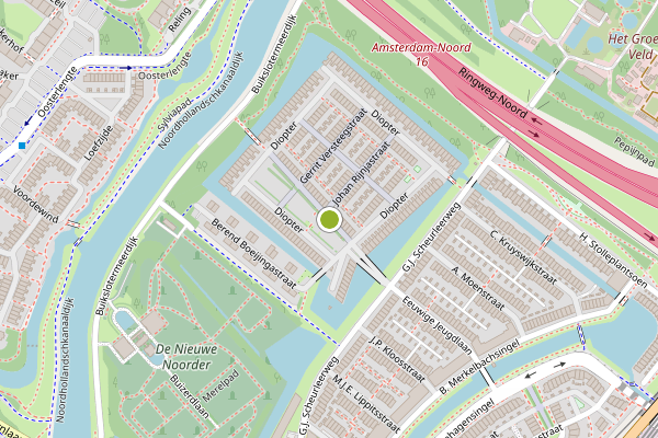 Ambulance-melding op Daan Roodenburghplein, Amsterdam op 23 juli, kaart-overzicht