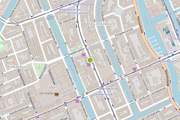 Ambulance-melding op Bilderdijkstraat, Amsterdam op 13 mei, kaart-overzicht