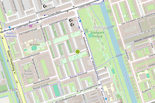 Ambulance-melding op Ekingenstraat, Amsterdam op 13 mei, kaart-overzicht