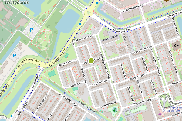 Ambulance-melding op Bandijkstraat, Amsterdam op 23 juli, kaart-overzicht