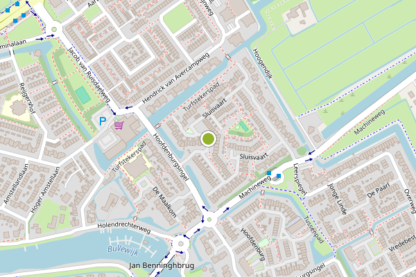 Ambulance-melding op Sluisvaart, Ouderkerk aan de Amstel op 23 juli, kaart-overzicht