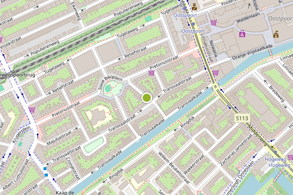 Ambulance-melding op Paardekraalstraat, Amsterdam op 23 juli, kaart-overzicht