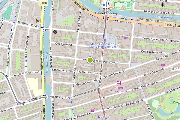 Ambulance-melding op Daniel Stalpertstraat, Amsterdam op 23 juli, kaart-overzicht