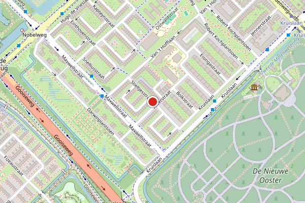 Brandweer-melding op Pekelharingstraat, Amsterdam op 23 juli, kaart-overzicht