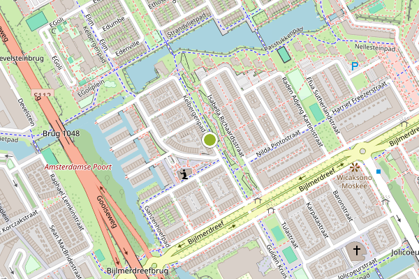 Ambulance-melding op Rosa Luxemburgstraat, Amsterdam op 23 juli, kaart-overzicht