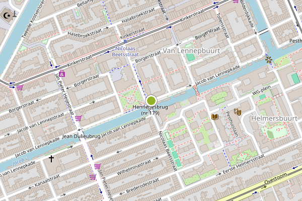 Ambulance-melding op Jacob van Lennepkade, Amsterdam op 23 juli, kaart-overzicht