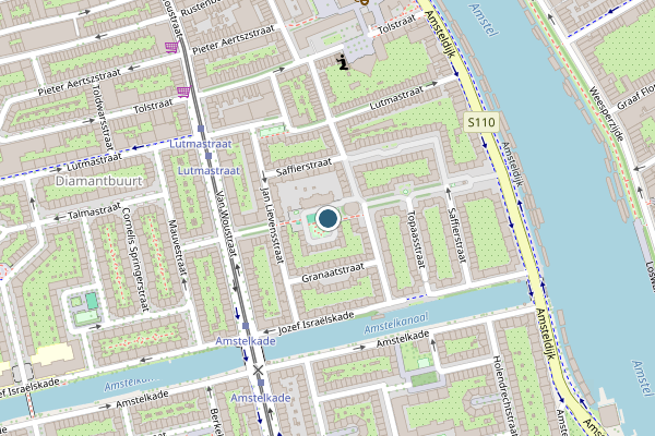 Politie-melding op Smaragdplein, Amsterdam op 23 juli, kaart-overzicht