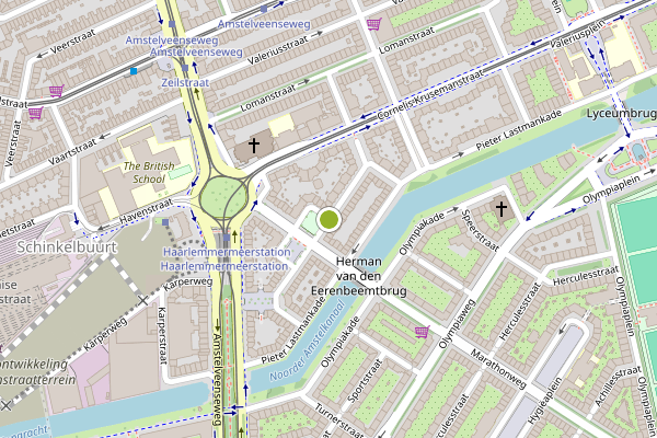 Ambulance-melding op Bertelmanstraat, Amsterdam op 24 juli, kaart-overzicht