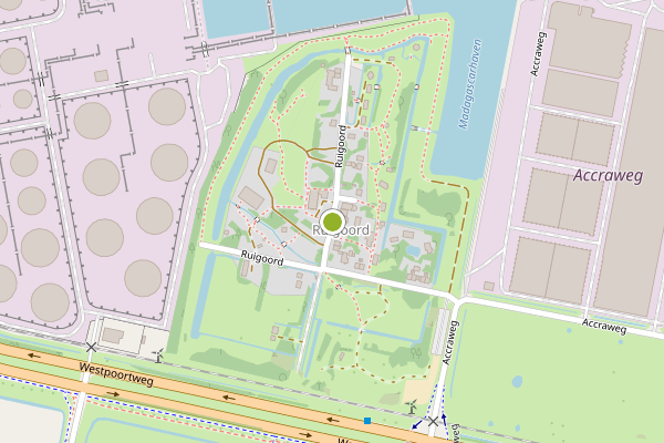 Ambulance-melding op Ruigoord, Amsterdam op 24 juli, kaart-overzicht