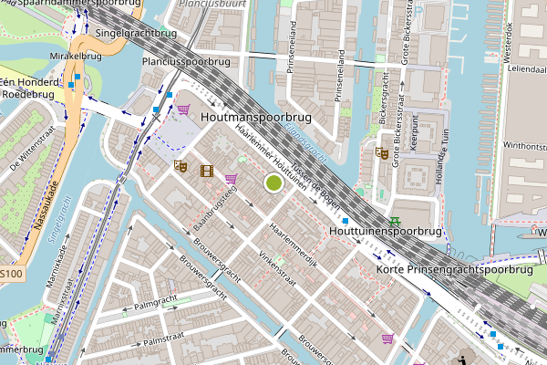 Ambulance-melding op Nieuwe Houttuinen, Amsterdam op 24 juli, kaart-overzicht