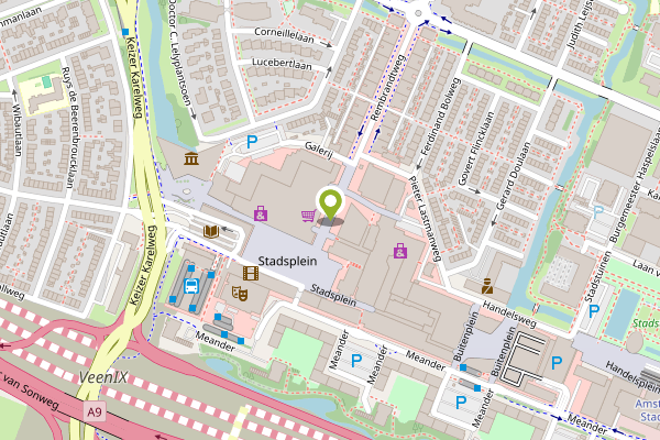 Ambulance-melding op Rembrandtweg, Amstelveen op 25 april, kaart-overzicht