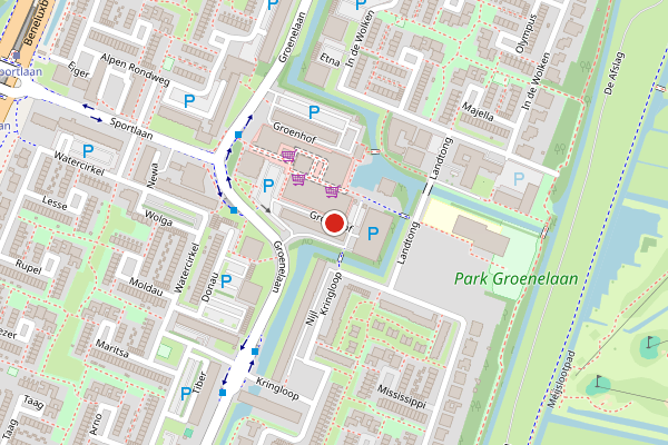 Brandweer-melding op Groenhof, Amstelveen op 13 mei, kaart-overzicht