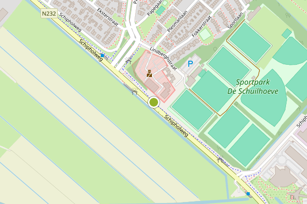 Ambulance-melding op Schipholweg, Badhoevedorp op 24 juli, kaart-overzicht