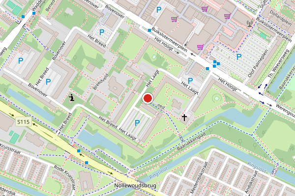 Brandweer-melding op Het Hoogt, Amsterdam op 24 juli, kaart-overzicht
