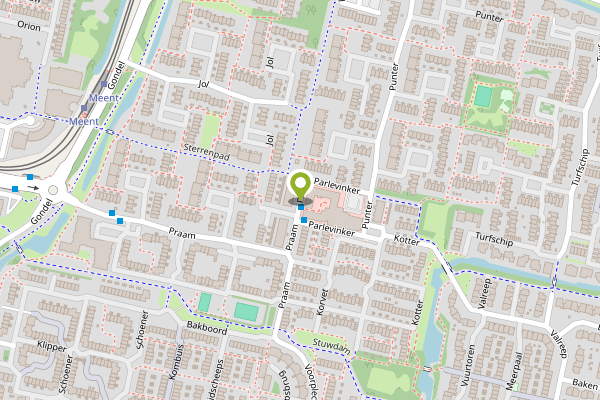 Ambulance-melding op Praam, Amstelveen op 24 april, kaart-overzicht