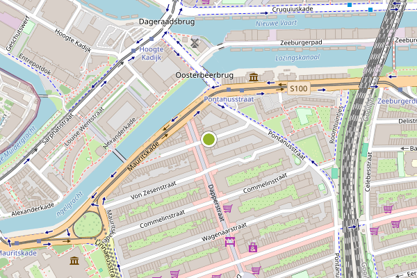 Ambulance-melding op Pieter Vlamingstraat, Amsterdam op 24 juli, kaart-overzicht
