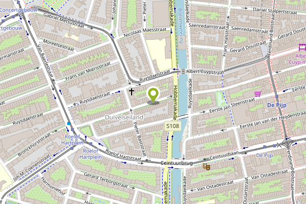Ambulance-melding op Cornelis Anthoniszstraat, Amsterdam op 25 april, kaart-overzicht