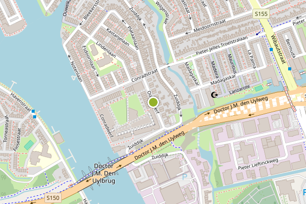 Ambulance-melding op Oosterwerf, Zaandam op 24 juli, kaart-overzicht