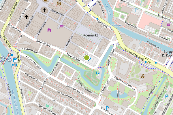 Ambulance-melding op Schapenmarkt, Purmerend op 24 juli, kaart-overzicht