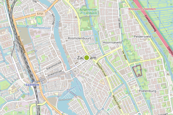 Ambulance-melding op Zaandam op 13 mei, kaart-overzicht
