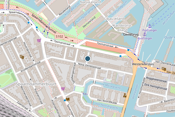 Politie-melding op Bontekoestraat, Amsterdam op 24 juli, kaart-overzicht