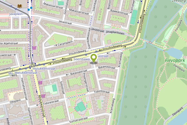 Ambulance-melding op Semarangstraat, Amsterdam op 25 april, kaart-overzicht