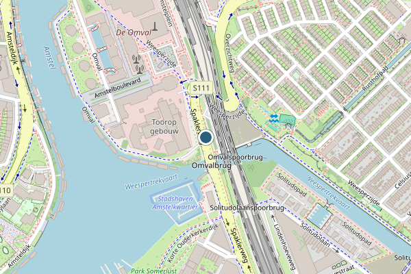 Politie-melding op Spaklerweg, Amsterdam op 13 mei, kaart-overzicht
