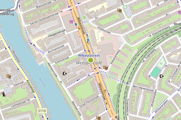 Ambulance-melding op Wibautstraat, Amsterdam op 13 mei, kaart-overzicht