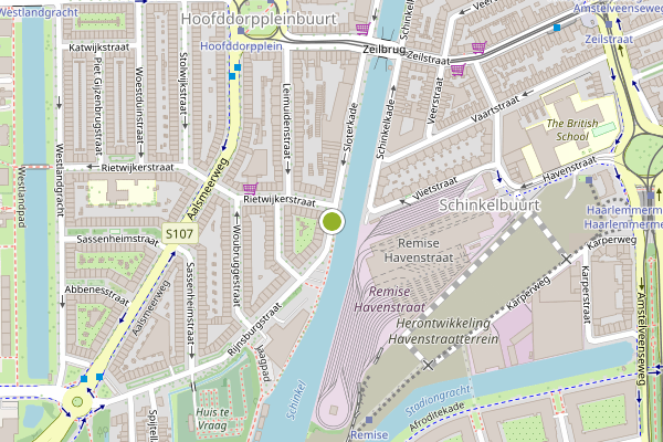 Ambulance-melding op Sloterkade, Amsterdam op 13 mei, kaart-overzicht