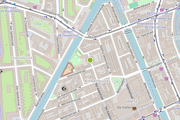 Ambulance-melding op Douwes Dekkerstraat, Amsterdam op 13 mei, kaart-overzicht